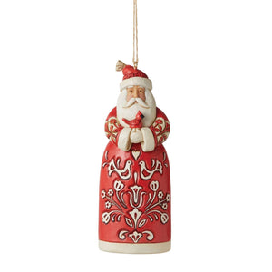 JIM SHORE HEARTWOOD CREEK Nordic Noel Santa Ornament