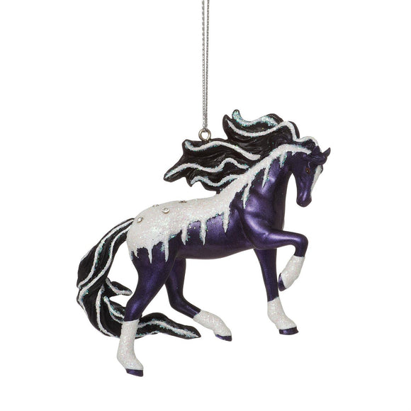 Trail of Painted Ponies Frosted Black Magic ornament