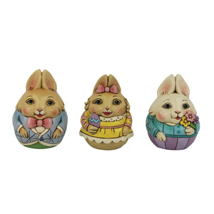 JIM SHORE HEARTWOOD CREEK Set of 3 Mini Bunny Eggs