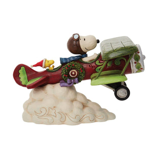 JIM SHORE PEANUTS Snoopy Flying Ace Plane