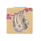 WRENDALE COMPACT MIRROR HANGING AROUND SLOTH
