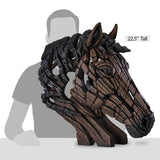 Horse Bust Edge Sculpture