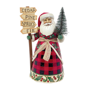 Santa with Tree and Sign Jim Shore