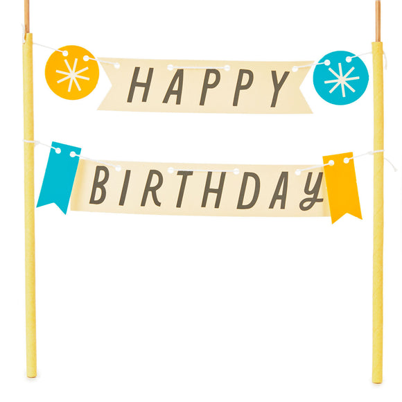 Hallmark Happy Birthday Banner Cake Topper