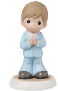 PRECIOUS MOMENTS Blessings On Your First Communion Boy Figurine