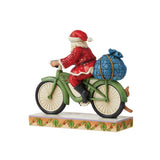 Santa Riding Bicycle Jim Shore