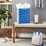 Hallmark 13" Confetti on Blue Large Gift Bag