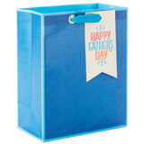 Hallmark 9.6" Blue Crosshatch Medium Father's Day Gift Bag