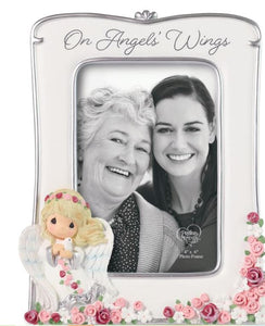 PRECIOUS MOMENTS  On Angels’ Wings Photo Frame Holds 4" x 6" photo