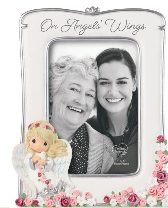 PRECIOUS MOMENTS  On Angels’ Wings Photo Frame Holds 4
