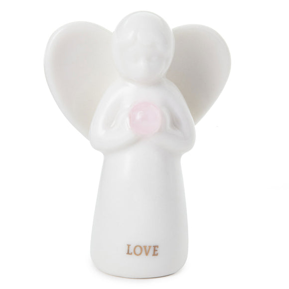 Hallmark Rose Quartz Angel of Love Mini Angel Figurine, 2