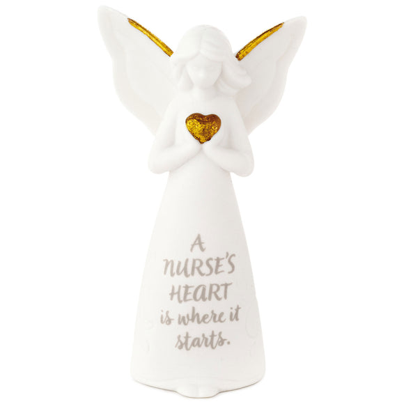 Hallmark A Nurse's Heart Mini Angel Figurine, 3.75