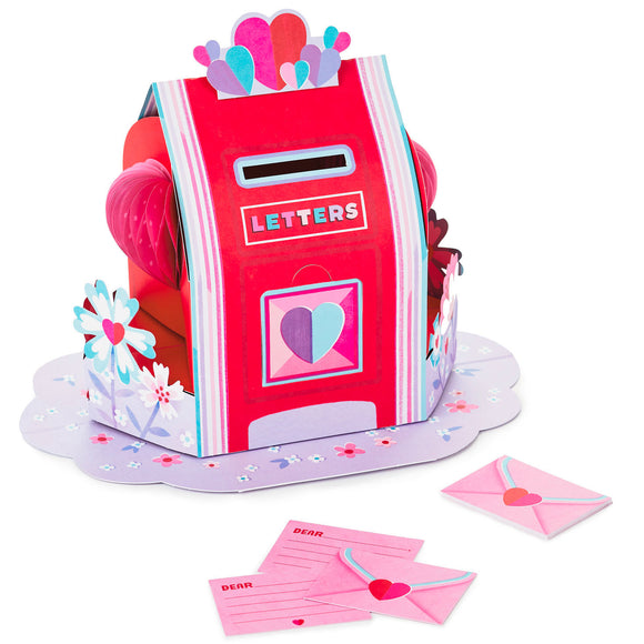 Hallmark Valentine's Day Mailbox Pop-Up Honeycomb Centerpiece With Cards