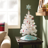 Hallmark Miniature Whimsical Snowflakes Tree Topper and Christmas Tree Skirt Set