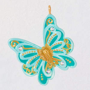 Hallmark Mini Bitty Blue Butterfly Ornament, 1.2"