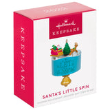 Hallmark Mini Santa’s Little Spin Ornament, 1.45"