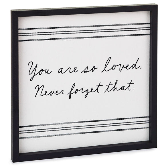 Hallmark You Are So Loved Framed Quote Sign, 12x12
