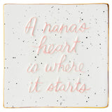 Hallmark A Nana's Heart Ceramic Tile Quote Sign, 6x6