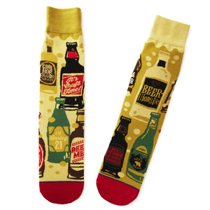 Hallmark Craft Beer Toe of a Kind Novelty Crew Socks