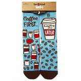 Hallmark Coffee First Toe of a Kind Novelty Crew Socks