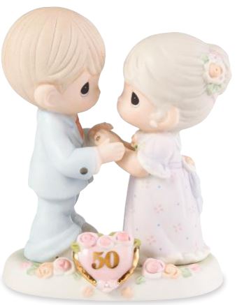 Precious Moments We Share A Love Forever Young 50th Anniversary Figurine